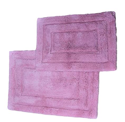 804 Gsm And 703 Gsm 2 Piece Bathroom Rug Set Mauve Senses By Riba