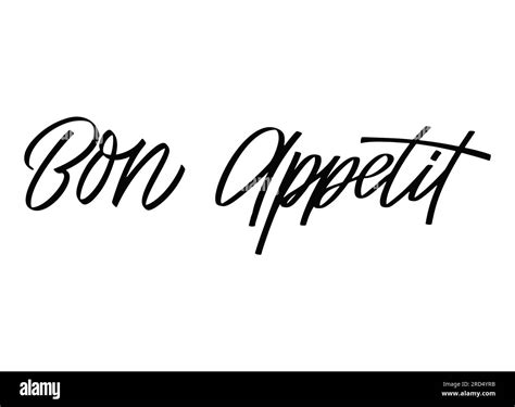 Bon Appetit Hand Drawn Qoute Lettering Typography Poster Calligraphy