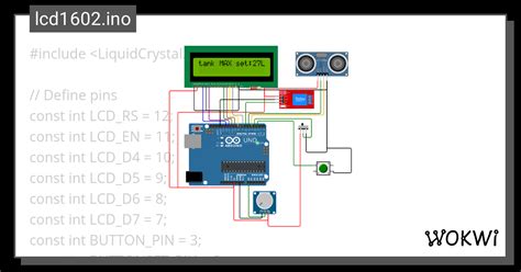 Water Level With Ultrasonic Ino Wokwi ESP32 STM32 Arduino Simulator