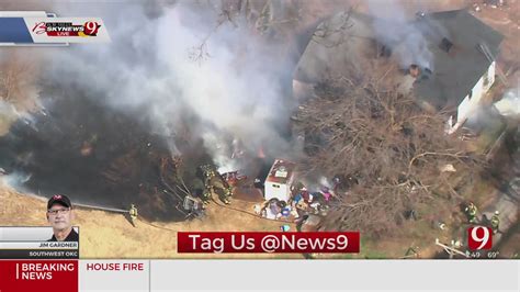 Firefighters Battle House Fire In Sw Okc