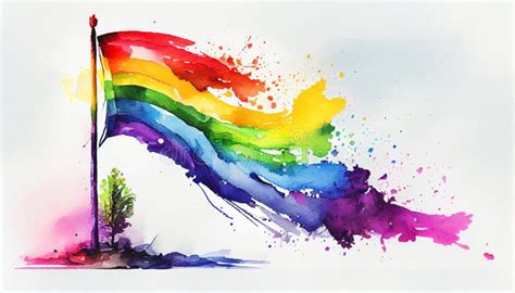 Rainbow pride flag stock illustration. Illustration of flag - 270973517