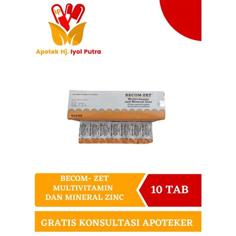 Jual Becom Zet Multivitamin Dan Mineral Plus Zinc Shopee Indonesia