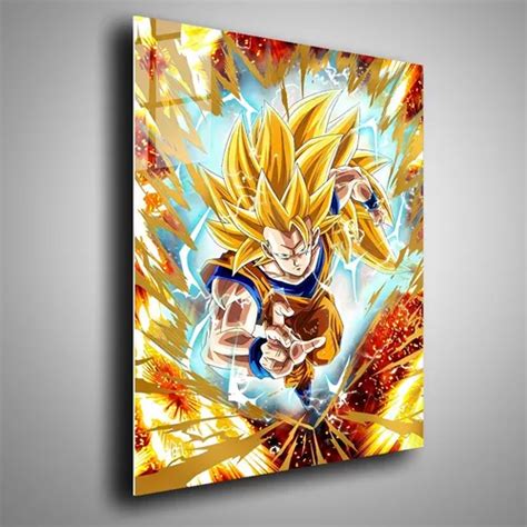 Cuadro Metalico Goku Ssj Dragon Ball Art Aluminio X