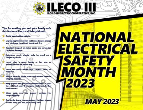 National Electrical Safety Month Iloilo Iii Electric Cooperative Inc