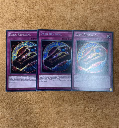 X Yugioh Dark Renewal Ygld Enb Secret Rare Playset Limited