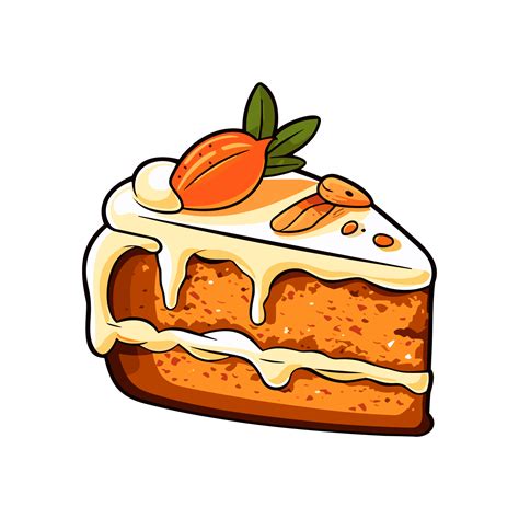 Carrot Cake Clip Art Illustration Transparent Backgrund 27242945 PNG