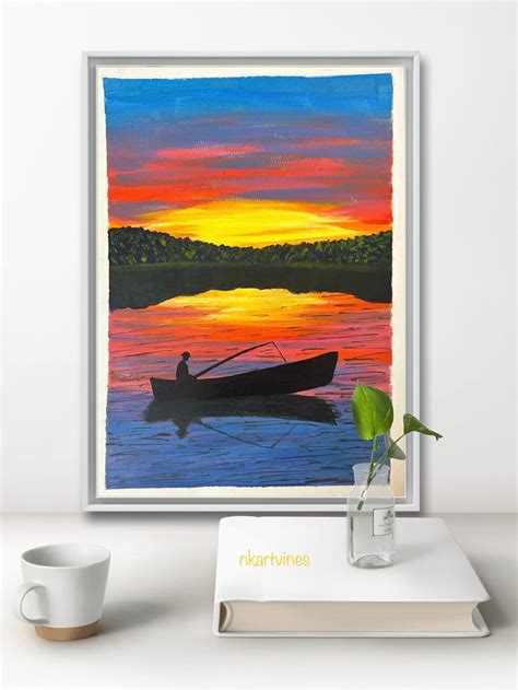 Sunrise Acrylic Painting Landscape Painting Sunset Painting Painting for Home Decor Room Decor ...