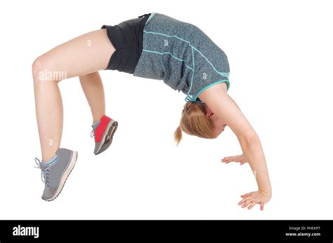 Young Girl Doing Gymnastics Cut Out Stock Images And Pictures Alamy