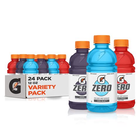 Gatorade Zero Thirst Quencher 3 Flavor Variety Pack New For 2023 12