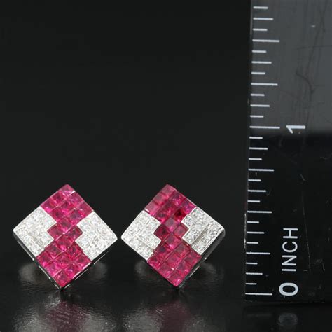 18K Ruby and Diamond Cufflinks | EBTH