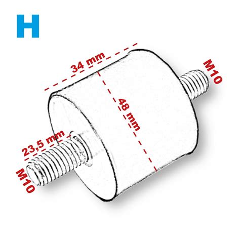 Gummipuffer Schwingungsdämpfer Silentblock Maschinenfüße Gewinde M6 M8