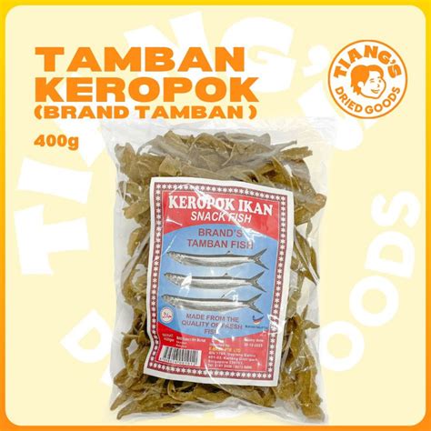 Brand Tamban Premium Thin Fish Cracker Keropok Ikan Tamban Tiangs