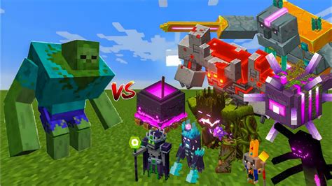 50 Most Powerful Mobs Vs Mutant Zombie Fight In Minecraft Mobs Battle Youtube