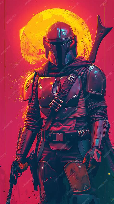 Premium Photo Design Of Mandalorian Warrior With Beskar Armor