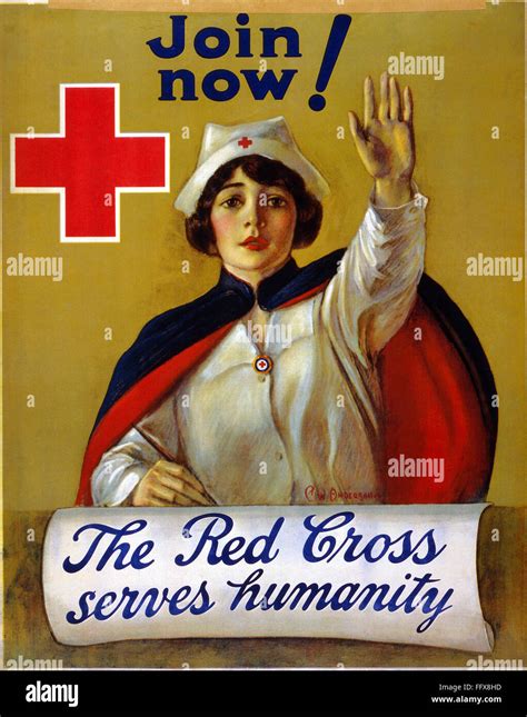 Red Cross Poster C1917 Nrecruiting Poster By Cw Anderson For The American Red Cross During