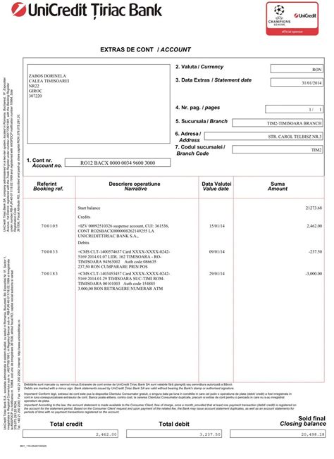 EXTRAS DE CONT ACCOUNT Total Credit Total Debit Sold Final Closing