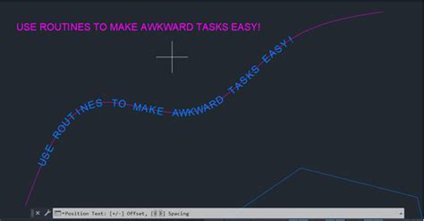 Autocad Tip Aligning And Getting Text To Flow Along Any Curve