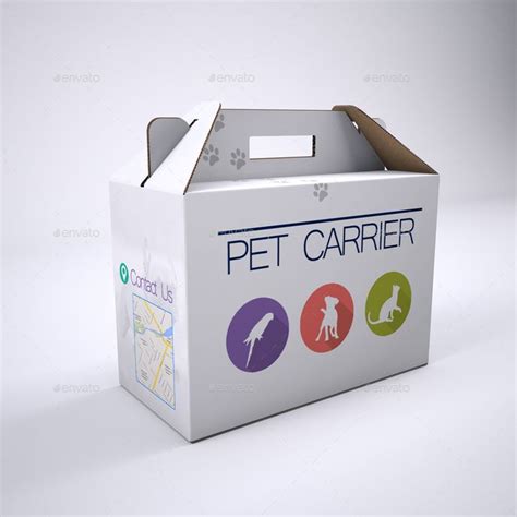 Pet Carrier Cardboard Box Mock Up Pet Carriers Cardboard Box