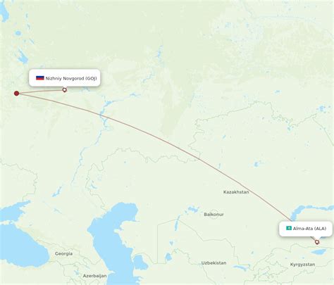 Flights From Almaty To Nizhniy Novgorod ALA To GOJ Flight Routes