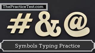 Symbols Typing Practice