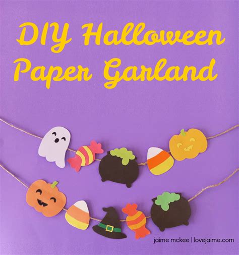 Diy Paper Halloween Garland Tutorial Love Jaime