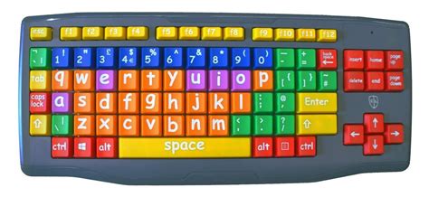 Buy Easy2Use Large Key Large Print Lower Case Coloured Kids Keyboard USB Connector Online at ...