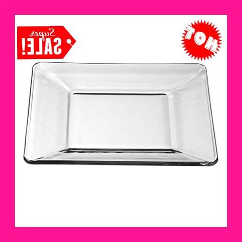 Modern Square Thick Clear Glass Dinner Plates Dishes