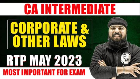 Corporate And Other Laws Rtp May Ca Inter Exam Preparation