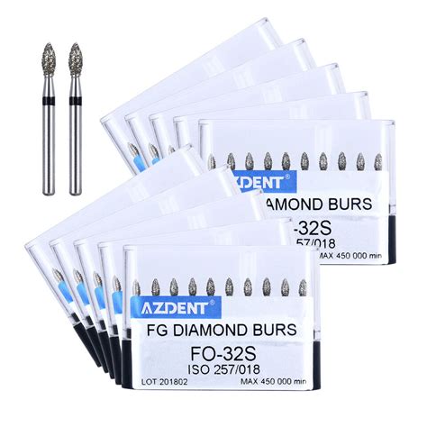 Azdent Pcs Dental Super Coarse Diamond Fg Burs For High Speed