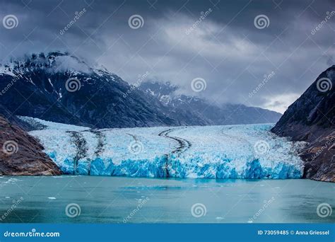 South Dawes Glacier From The Endicott Arm Stock Image Image Of