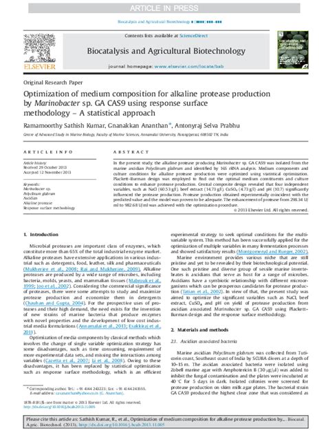 Pdf Optimization Of Medium Composition For Alkali Stable Xylanase