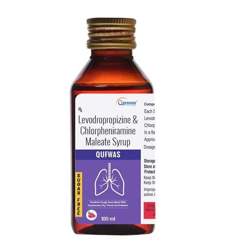 Chlorpheniramine Maleate Levodropropizine Syrup Packaging Size 100 Ml