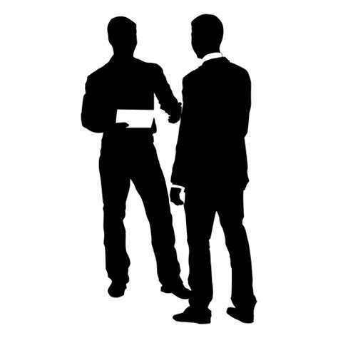 Two Men Talking Silhouette