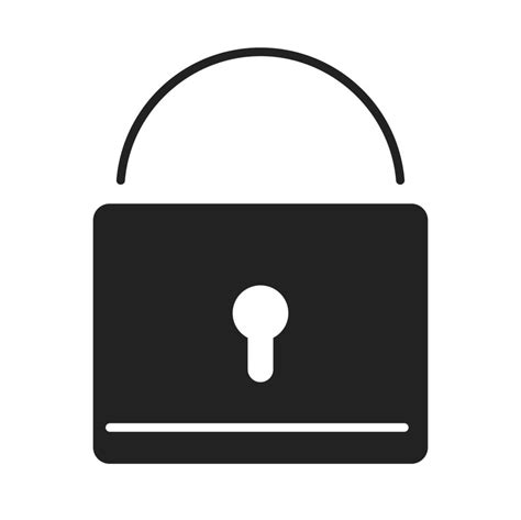 Cyber Security And Information Or Network Protection Padlock Silhouette Style Icon 2583039