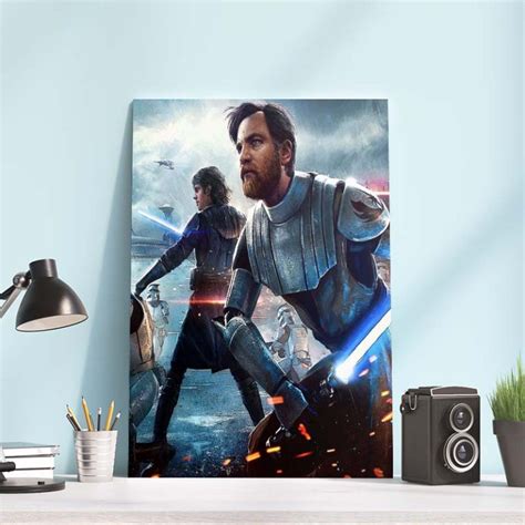 Star Wars Obi Wan Kenobi Lightsaber Fight Darth Vader Home Decor Poster Canvas Rever Lavie