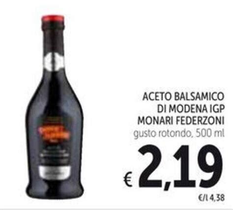 ACETO BALSAMICO DI MODENA IGP MONARI FEDERZONI Gusto Rotondo 500 Ml