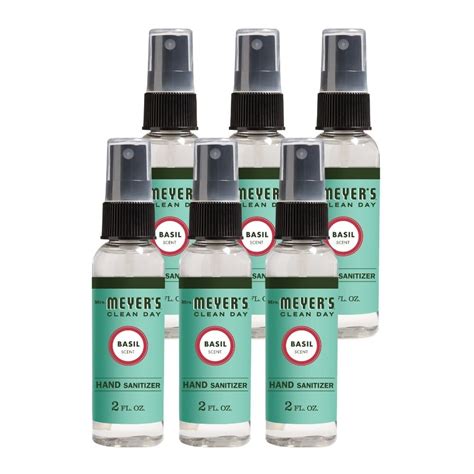 Mrs. Meyer's Hand Sanitizer Basil, 2 OZ (Pack of 6) - Walmart.com