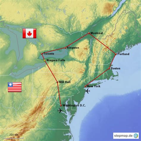 Map Of New York And Canada - Map