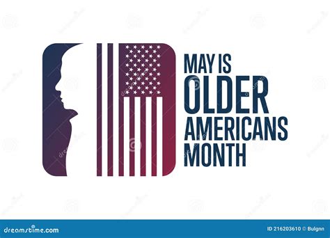 May Is Older Americans Month Holiday Concept Stock Vector