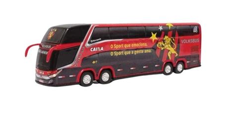 Miniatura Ônibus 4 Eixos Sport Club 30 Centímetros 1800 G7 G8 Dd