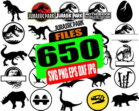 Craft Supplies And Tools Jurassic Park Clip Art Jurassic Font Svg Dinosaur Svg Bundle Jurassic