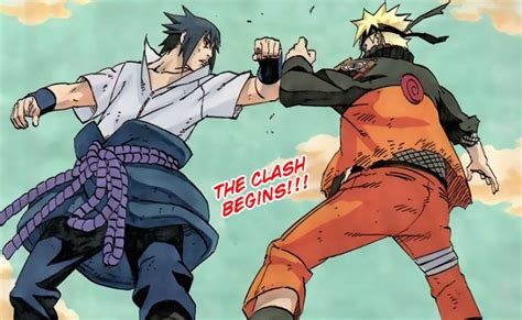 Naruto Vs Sasuke Clash Begins Daily Anime Art