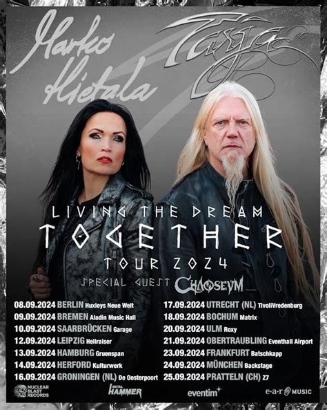 Tarja Turunen And Marko Hietala Announce September European Tour