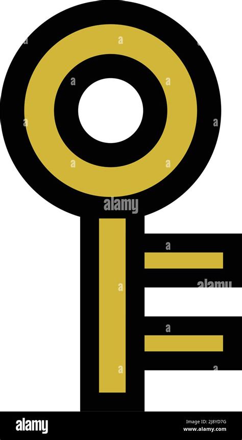 Simple Yellow Key Icon Editable Vector Stock Vector Image And Art Alamy