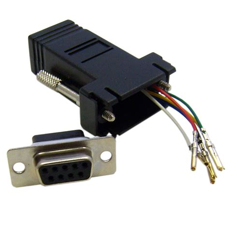 Modular Adapter Db9 Female To Rj12 Black