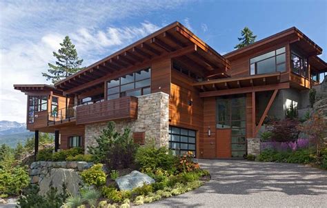 Sweeping Mountain And Lake Views Modern Chalet Architecture In Canada