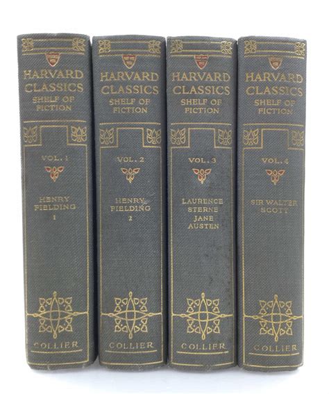 Lot Harvard Classics Shelf Of Fiction Books