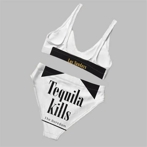 Tequila Kills The Boredom Two Piece Bikini Set Grishko