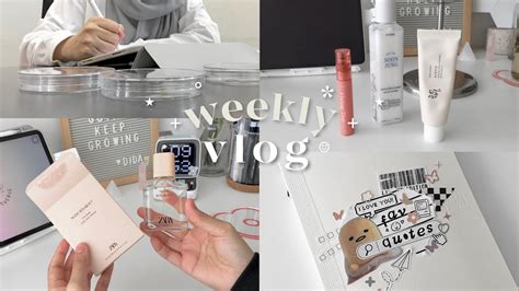 Weekly Vlog Uni Diaries Studying Unboxing Skincare Routine New