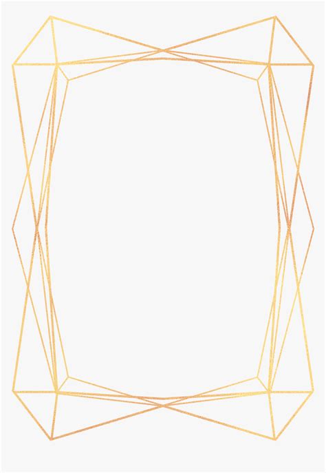 #frame #gold #geometric #frames #ftestickers - Picture Frame, HD Png ...